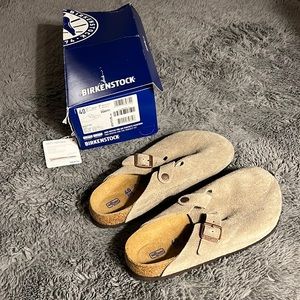 Boston Suede Leather Taupe